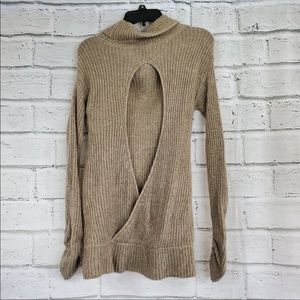 Chelsea28 Olivia Palmero brown open back sweater